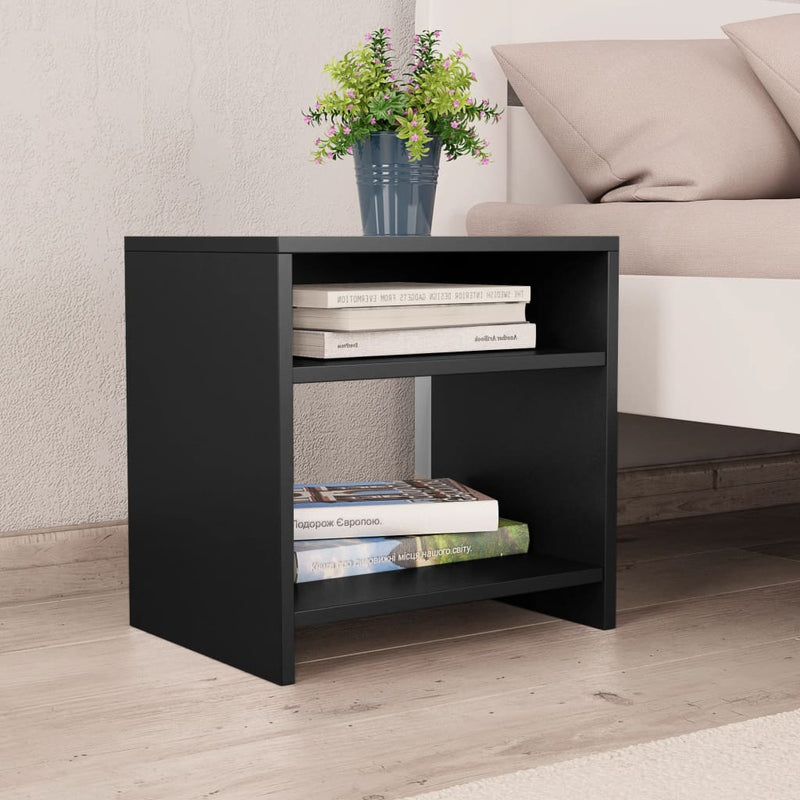 Bedside Cabinet Black 40x30x40 cm Engineered Wood Payday Deals