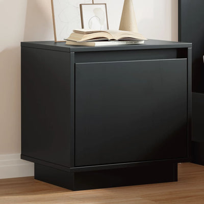 Bedside Cabinet Black 40x30x40 cm Solid Wood Pine