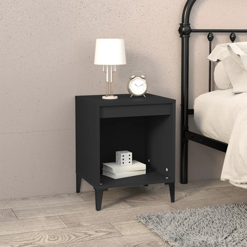 Bedside Cabinet Black 40x35x50 cm Payday Deals