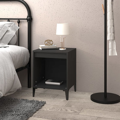 Bedside Cabinet Black 40x35x50 cm Payday Deals