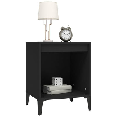 Bedside Cabinet Black 40x35x50 cm Payday Deals