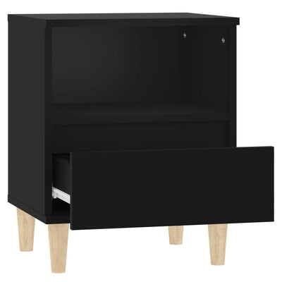 Bedside Cabinet Black 40x35x50 cm Payday Deals