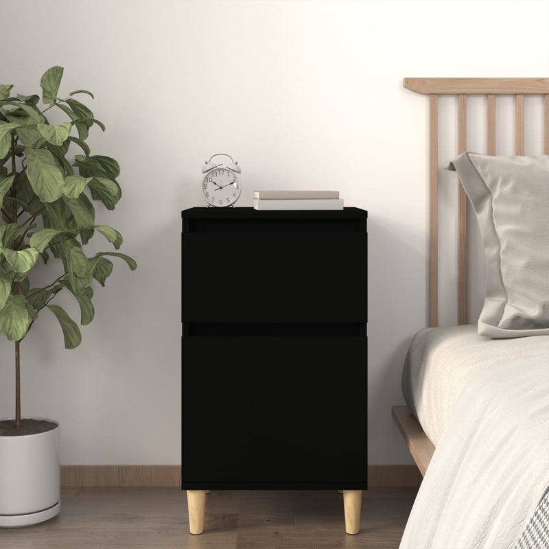 Bedside Cabinet Black 40x35x70 cm Payday Deals