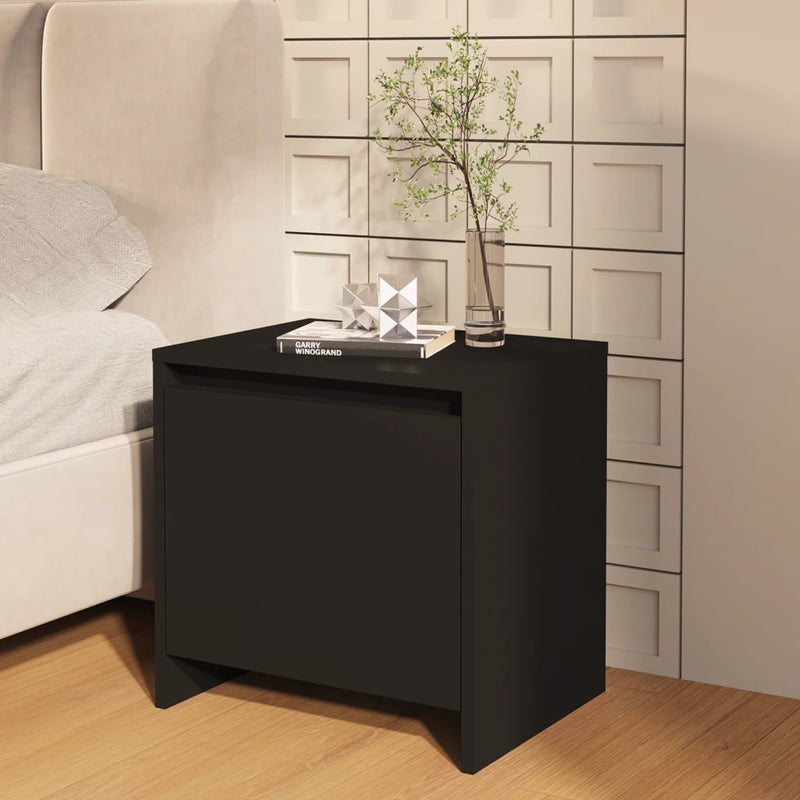 Bedside Cabinet Black 45x34x44.5 cm Engineered Wood Payday Deals