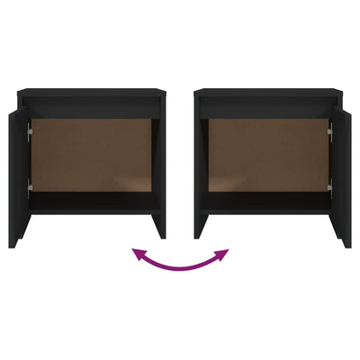 Bedside Cabinet Black 45x34x44.5 cm Engineered Wood Payday Deals