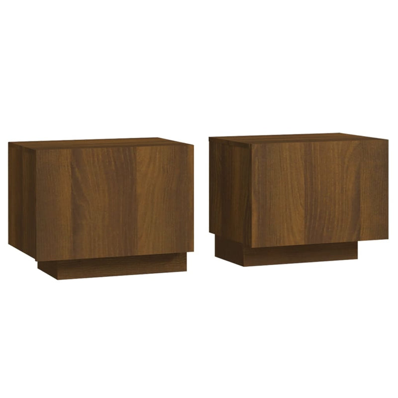 Bedside Cabinet Brown Oak 100x35x40 cm Engineered Wood Payday Deals