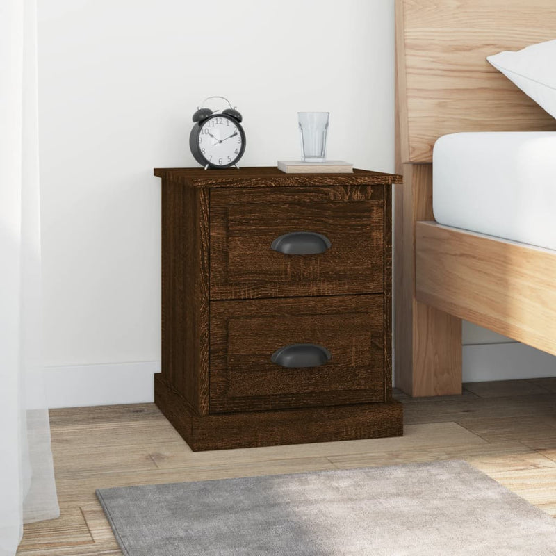 Bedside Cabinet Brown Oak 39x39x47.5 cm Engineered Wood Payday Deals