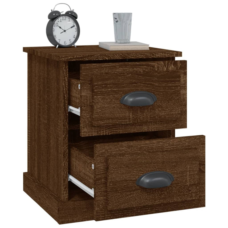 Bedside Cabinet Brown Oak 39x39x47.5 cm Engineered Wood Payday Deals