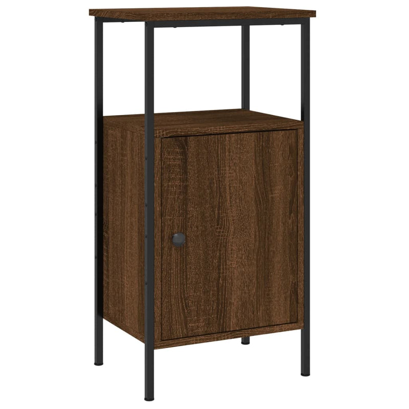 Bedside Cabinet Brown Oak 41x31x80 cm Engineered Wood Payday Deals