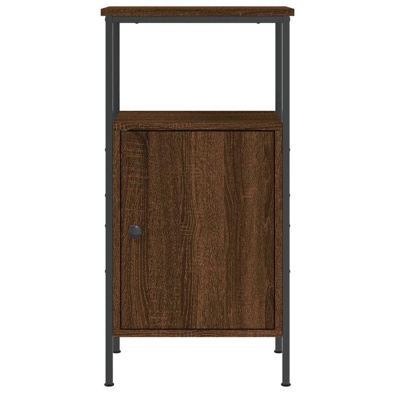 Bedside Cabinet Brown Oak 41x31x80 cm Engineered Wood Payday Deals