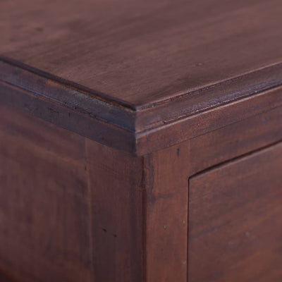 Bedside Cabinet Classical Brown Solid Mahogany Wood Payday Deals