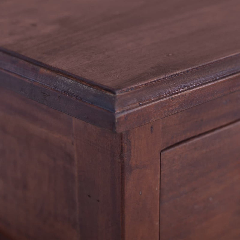Bedside Cabinet Classical Brown Solid Mahogany Wood Payday Deals