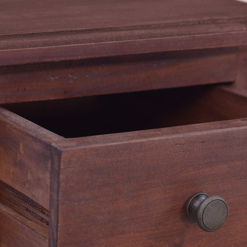 Bedside Cabinet Classical Brown Solid Mahogany Wood Payday Deals