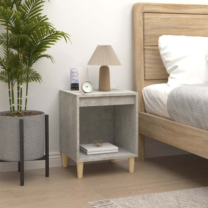 Bedside Cabinet Concrete Grey 40x35x50 cm Payday Deals