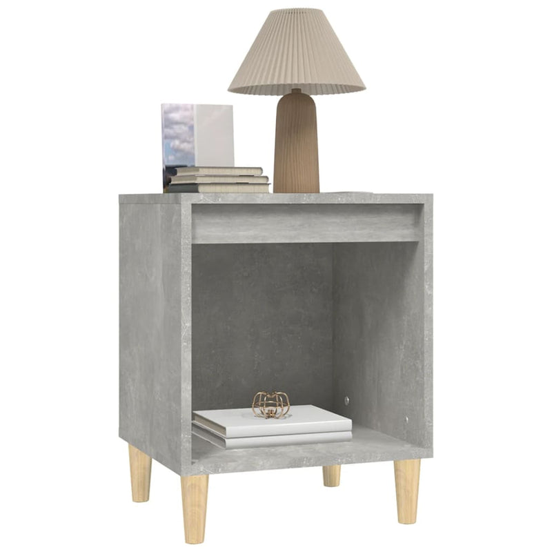 Bedside Cabinet Concrete Grey 40x35x50 cm Payday Deals