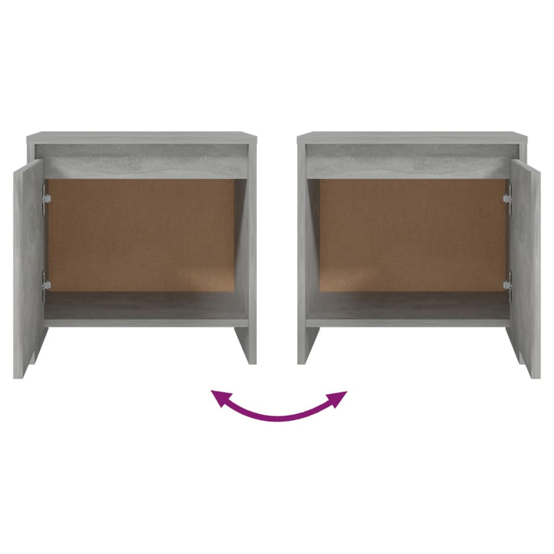 Bedside Cabinet Concrete Grey 45x34x44.5 cm Engineered Wood Payday Deals
