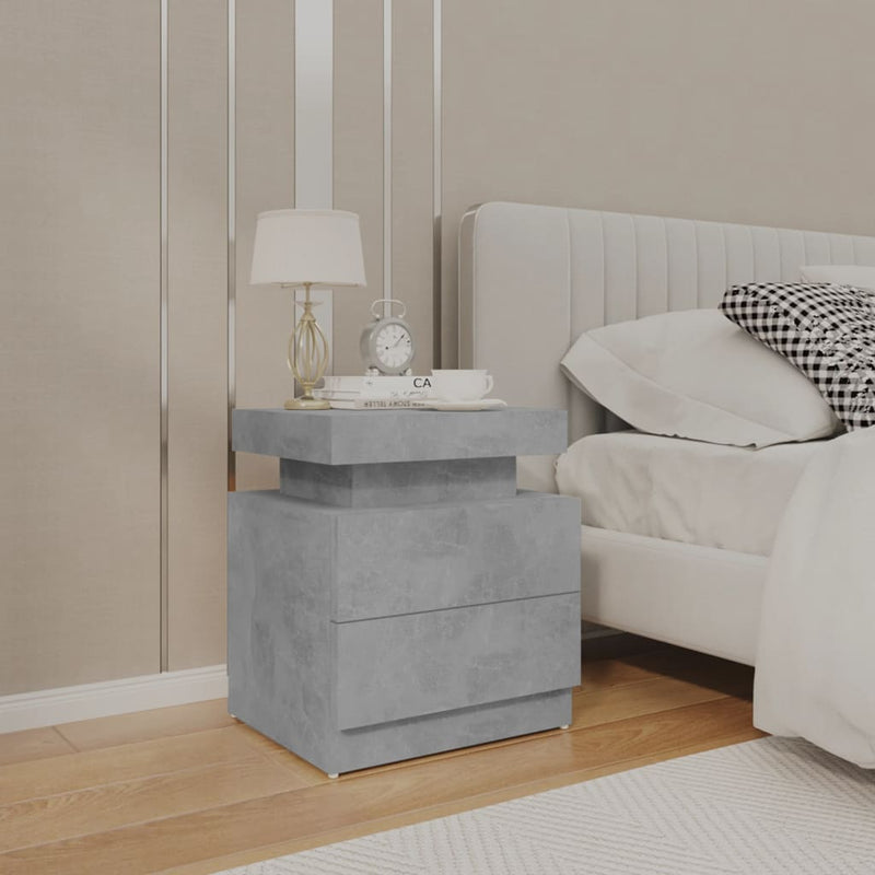 Bedside Cabinet Concrete Grey 45x35x52 cm Engineered Wood Payday Deals