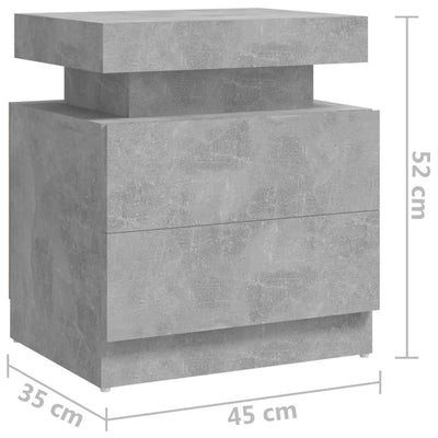 Bedside Cabinet Concrete Grey 45x35x52 cm Engineered Wood Payday Deals
