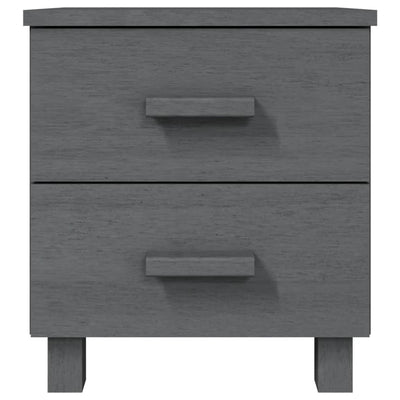 Bedside Cabinet Dark Grey 40x35x44.5 cm Solid Wood Pine Payday Deals