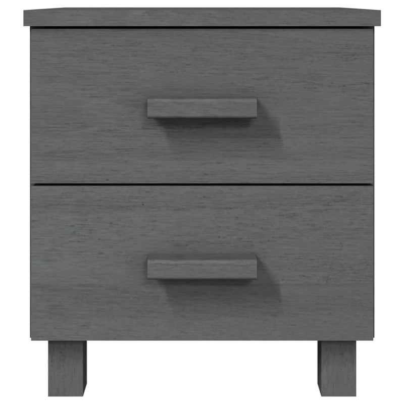 Bedside Cabinet Dark Grey 40x35x44.5 cm Solid Wood Pine Payday Deals