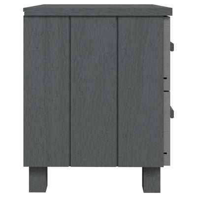 Bedside Cabinet Dark Grey 40x35x44.5 cm Solid Wood Pine Payday Deals