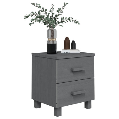 Bedside Cabinet Dark Grey 40x35x44.5 cm Solid Wood Pine Payday Deals