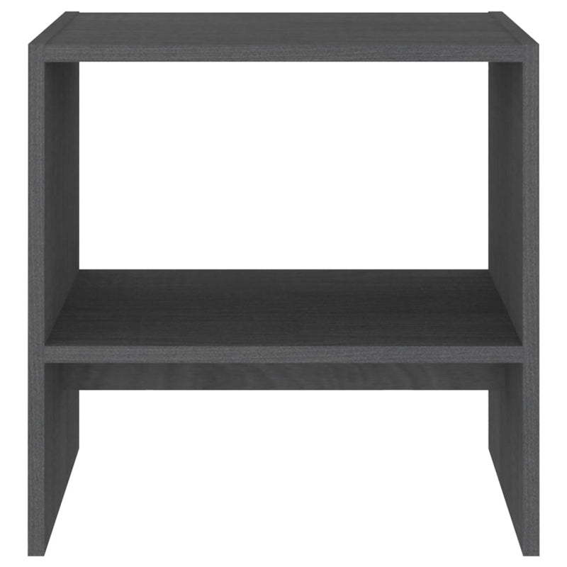 Bedside Cabinet Grey 40x30.5x40 cm Solid Pinewood Payday Deals