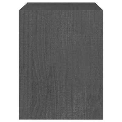 Bedside Cabinet Grey 40x30.5x40 cm Solid Pinewood Payday Deals