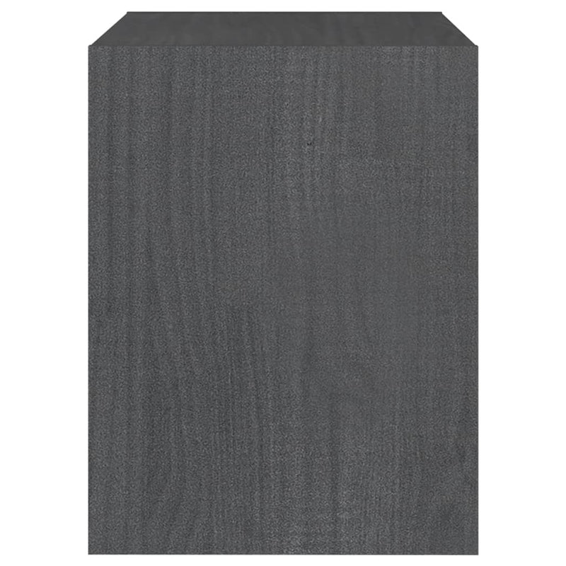 Bedside Cabinet Grey 40x30.5x40 cm Solid Pinewood Payday Deals