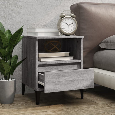 Bedside Cabinet Grey Sonoma 40x35x50 cm Payday Deals