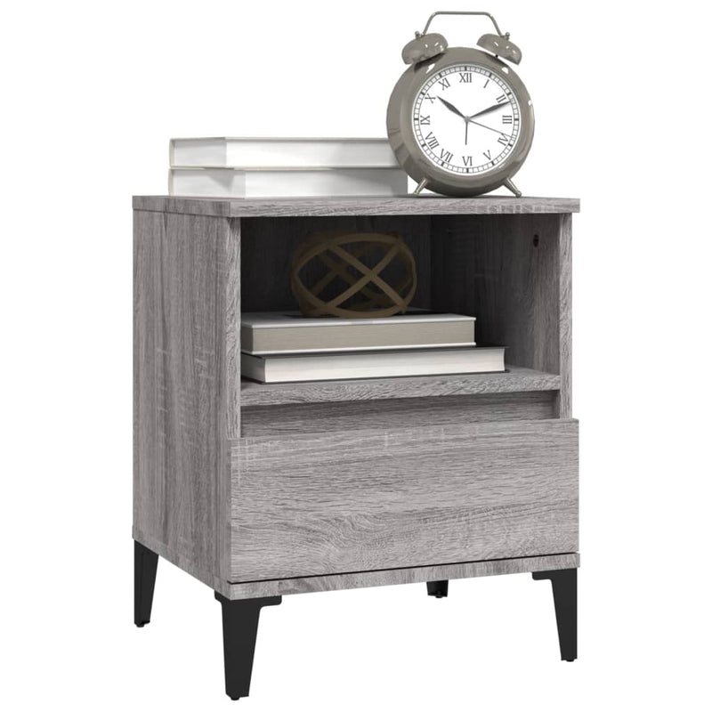 Bedside Cabinet Grey Sonoma 40x35x50 cm Payday Deals