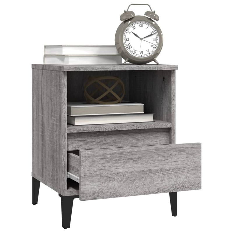 Bedside Cabinet Grey Sonoma 40x35x50 cm Payday Deals