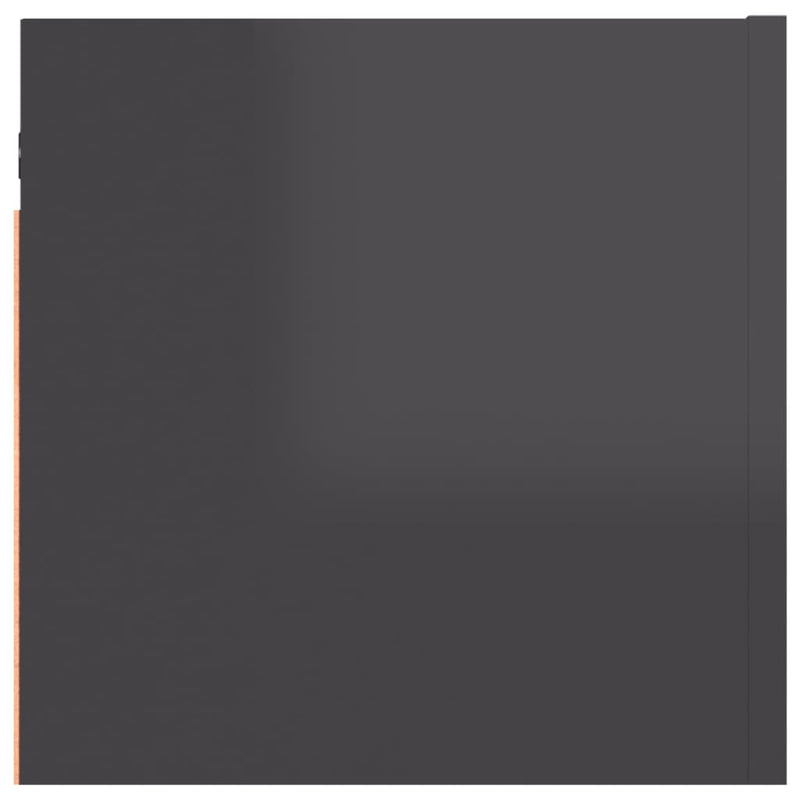 Bedside Cabinet High Gloss Grey 30.5x30x30 cm Engineered Wood Payday Deals