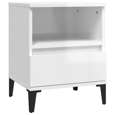 Bedside Cabinet High Gloss White 40x35x50 cm Payday Deals