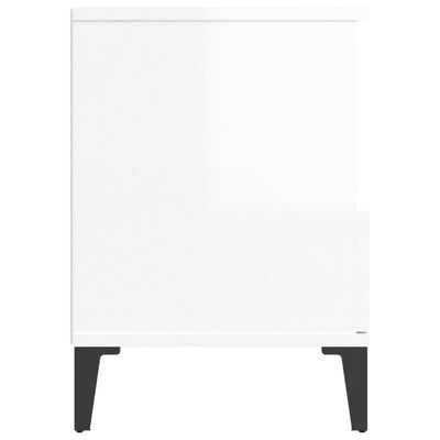 Bedside Cabinet High Gloss White 40x35x50 cm Payday Deals