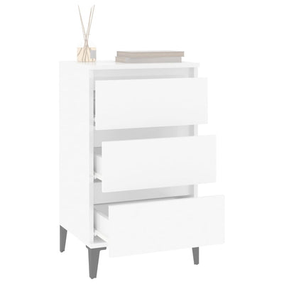Bedside Cabinet High Gloss White 40x35x70 cm Engineered Wood Payday Deals