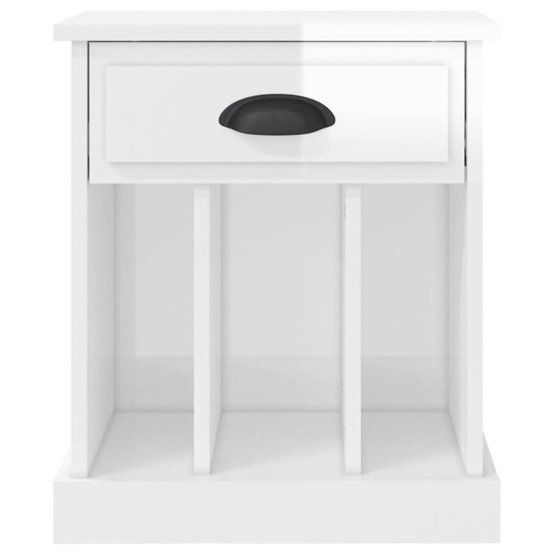 Bedside Cabinet High Gloss White 43x36x50 cm Payday Deals