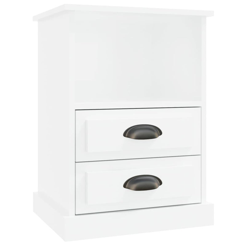 Bedside Cabinet High Gloss White 43x36x60 cm Payday Deals