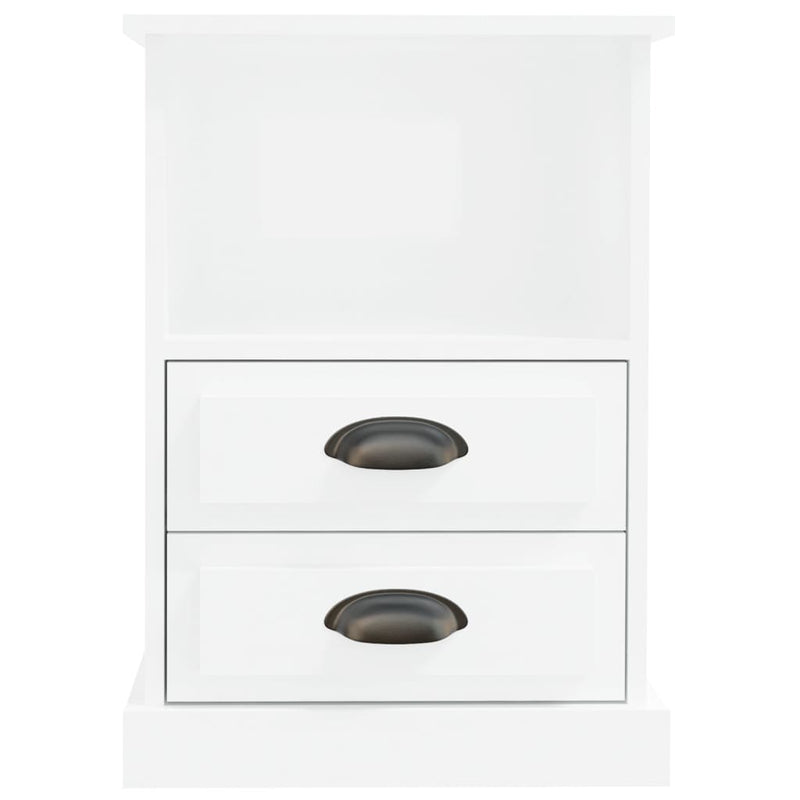 Bedside Cabinet High Gloss White 43x36x60 cm Payday Deals