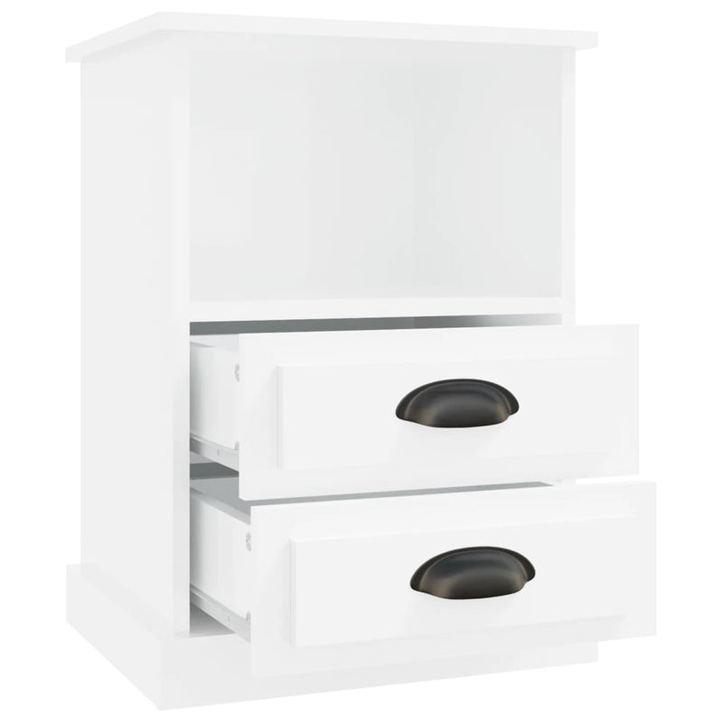 Bedside Cabinet High Gloss White 43x36x60 cm Payday Deals