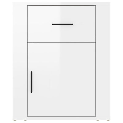 Bedside Cabinet High Gloss White 50x36x60 cm Engineered Wood Payday Deals