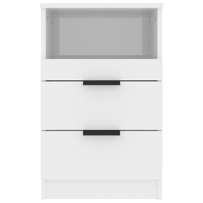 Bedside Cabinet High Gloss White Engineered Wood Payday Deals