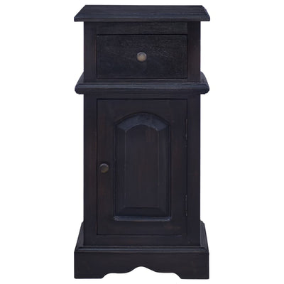 Bedside Cabinet Light Black Coffee Solid Mahogany Wood Payday Deals