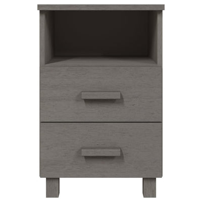 Bedside Cabinet Light Grey 40x35x62 cm Solid Wood Pine Payday Deals