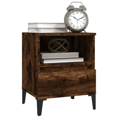 Bedside Cabinet Smoked Oak 40x35x50 cm Payday Deals