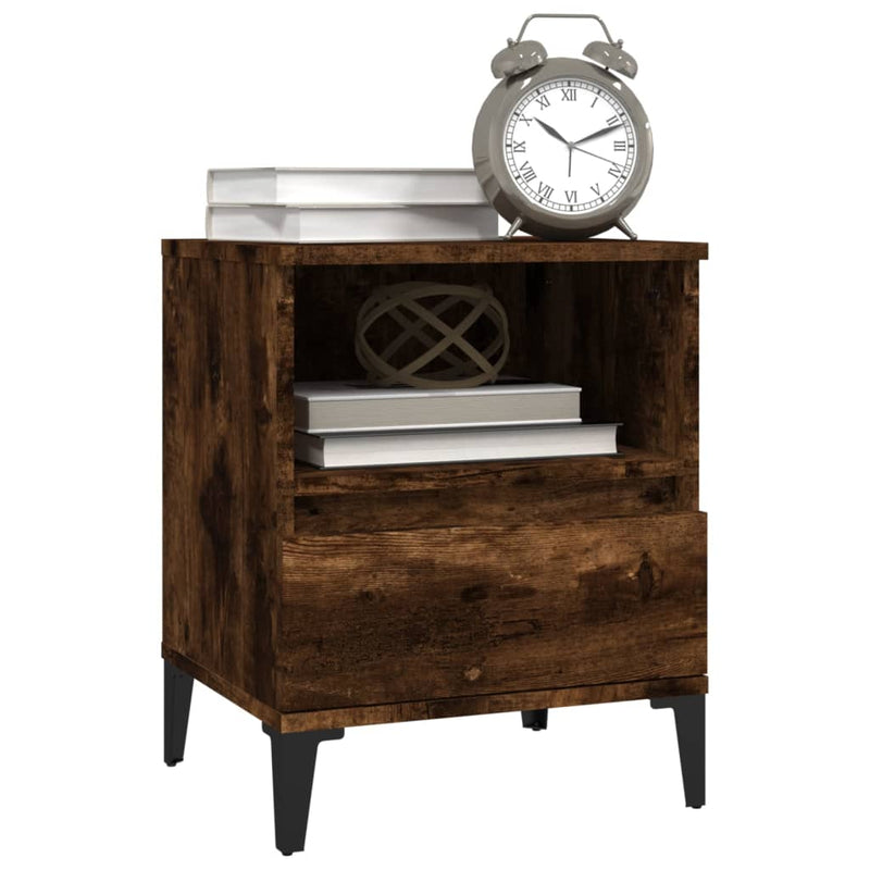 Bedside Cabinet Smoked Oak 40x35x50 cm Payday Deals