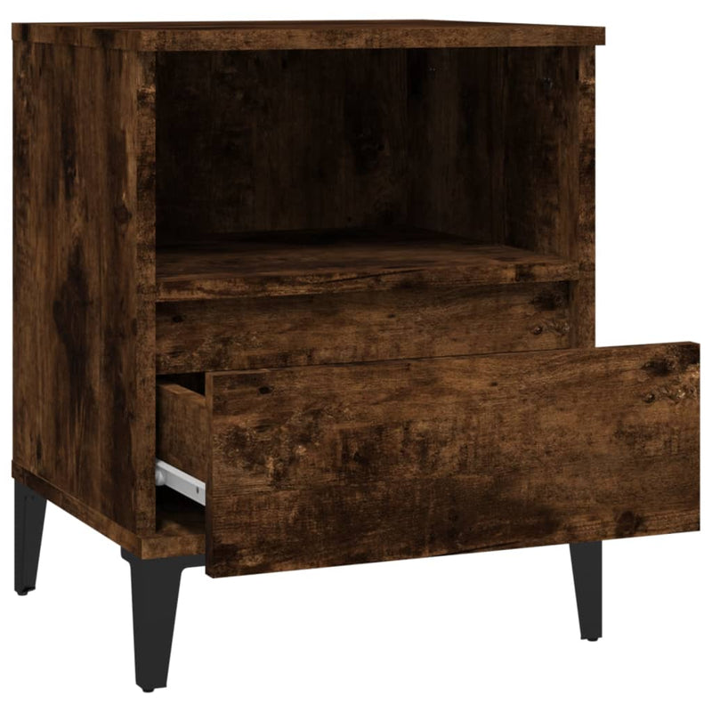Bedside Cabinet Smoked Oak 40x35x50 cm Payday Deals