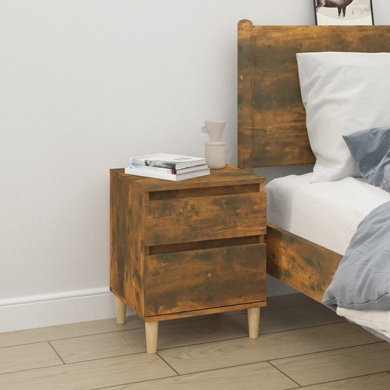 Bedside Cabinet Smoked Oak 40x35x50 cm Payday Deals