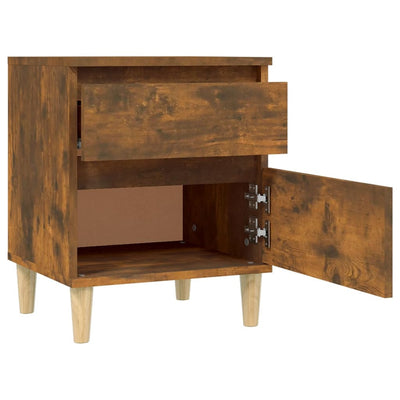 Bedside Cabinet Smoked Oak 40x35x50 cm Payday Deals