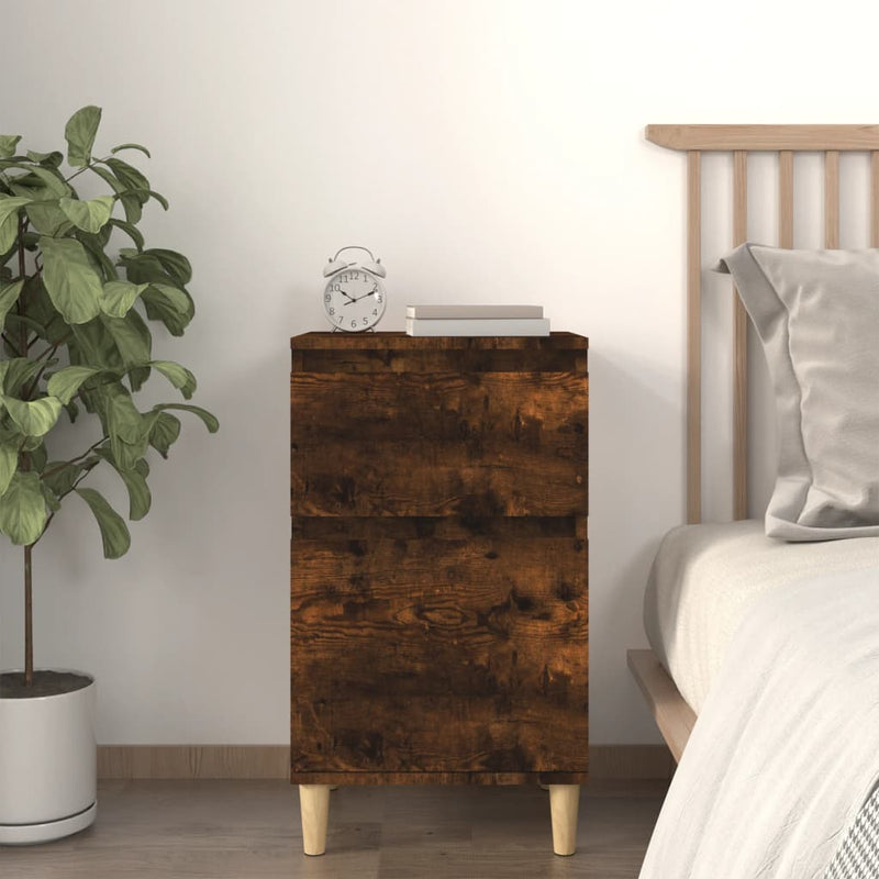Bedside Cabinet Smoked Oak 40x35x70 cm Payday Deals